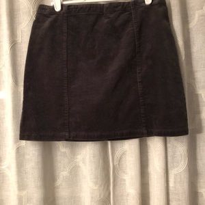 Grey corduroy mini skirt